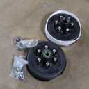 6 on 5.5" Bolt Circle Brake Drum Kits w/ 12" x 2" Left and Right Self-Adjusting Electric Brake for 5,200lbs Trailer Axle