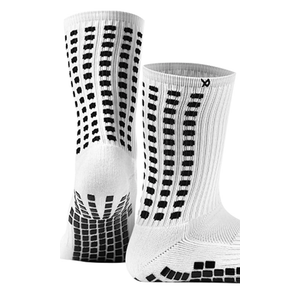 Lux Dual Grip Socks - Soccer Grip Socks for Men and Women. GripArray Performance & Comfort White