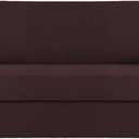 Turquoize Stretch Sofa Slipcover 2 Pieces Sofa Cover Couch Cover for 3 Cushion Couch Washable Furniture Protector Covers with Elastic Bottom Feature Thick Jacquard Fabric (Sofa, Brown)