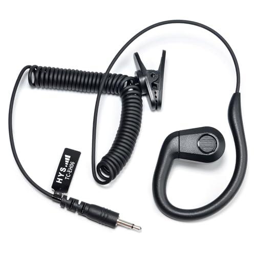 HYS Tactical Law Enforcement Radio Earpiece, Listen/Receiving ONLY, Over Ear Ear-Hook Headset for Remote/Shoulder Speaker Microphones with 2.5mm Earpiece Jack