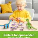 Coogam Build Your Own Dinosaurs Toy, Snap Together Building Dinosaurs Playset, Wooden STEM Take Apart Dinosaur Builder, Montessoi Fine Motor Building Toy Gift for 3 4 5 Years Old Kids