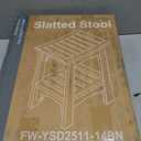 18-inch Solid Wood Bathroom Stool, Featuring A Wooden Seat Suitable For Use In The Shower And Vanity Area