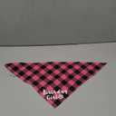 Dog Birthday Party Decoration Set, Buffalo Plaid Bandana, Party Hat, Bow Tie, Pink and Blue