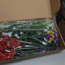 16 Bundles Artificial Flowers for Outdoors, UV Resistant Silk Faux Flowers for Outside Planters,Garden,Porch,Yard,Home Decor(Mixed Color)