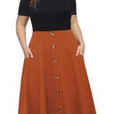 Berydress 
Women's Colorblock Knee-Length A-Line Plus Size Dress with Pockets
Woman's Dress M Black/Brown