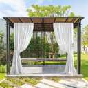 ZOCONE Tension Curtain Rod 51-168 In(4.25-14 Ft), Outdoor Curtain Rod No Drilling for Patio Window, Adjustable Shower Curtain Rod for Bathroom, Extra Long Tension Rod Diameter 1.26In Never Rust, Black