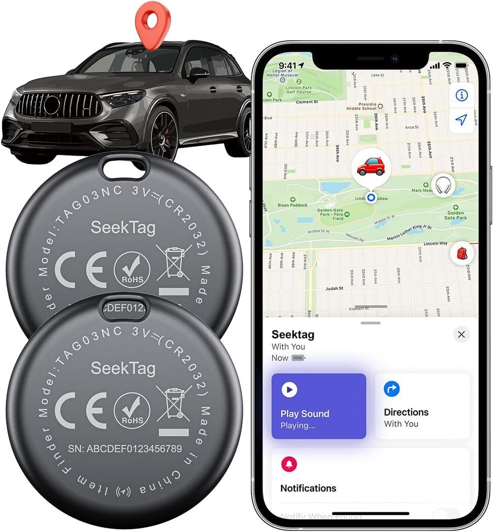 GPS Tracker for Vehicles,2 Year Battery Life,GPS Tracker,2pcs Hidden Magnetic case,Trackers for Tracking Vehicle,2pcs GPS Tracker,Ultra-Slim,No Monthly Fee for Android and iPhone