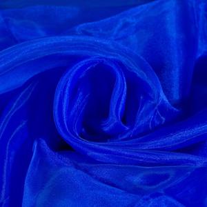 Fynite Royal Blue Organza Fabric by The Yard | 1 Yard Long | 44" Wide | Bridal Soft Sheer Organza Tulle for DIY Wedding Dress Fashion Craft Decorations