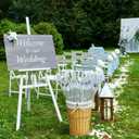 Wedding Stick Umbrellas Bulk, 40 Inch Large Canopy Umbrellas with Woven Rattan Basket Windproof Rainproof