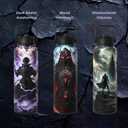 Anime Water Bottle 40 oz Shadowlands Collector Edition, Insulated Stainless Steel Bottles with Straw for Men & Boys, Leakproof Teens & Kids Tumbler, Gaming Birthday Gift for Anime Fans Mens & Gamers