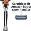 Amazon Basics 5-Blade Razor Refills for Men with Dual Lubrication, Hypoallergenic, Clean Shave, Precision Beard Trimmer, 12-Pack (Fits Amazon Basics Razor Handles only)