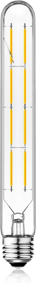 XININSUN Dimmable T10 Led Bulbs, 8.9 Inch Long Tubular Bulb,60-75 Equivalent,800LM,E26,4000K Daylight,Clear Glass,for Cabinet Display Cabinet etc, 1 Pack