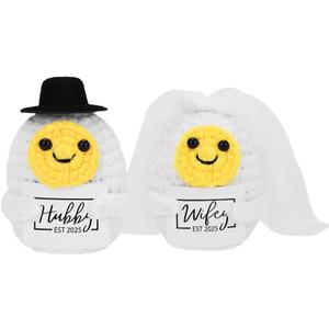 Wedding Gifts for Couples 2025, Bridal Shower Gifts, Engagement Gifts for Newlyweds Bride Groom, Just Married Gifts Ideas, Hubby & Wifey Newly Wed Doll Gifts Set Decor