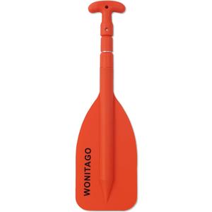 Telescoping Emergency Kayak Paddle Floating Aluminum Paddle with Plastic Blades for Kayak, Canoe, Boat, 53cm-106cm/21-43 Collapsible, Orange