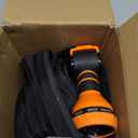 Giraffe Tools Garden Hose 25FT Lightweight Lay Flat Water Hose Kink Free Flexible Hose with 9 Spray Function Nozzle Black