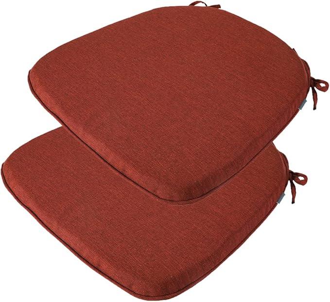 Vermillion colored Chair cushions, 17x16x 2 inch