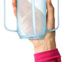 Sliner Adult Sippy Cups for Elderly 12 oz Straw Sippy Cups with 2 Handles No Spill for Adults Spill Proof Dysphagia Cup for Disabled Patients(Blue)