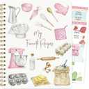ceiba tree Blank Recipe Book to Write in Your Own Recipes Notebook Cookbook Journal 8.5" x 11" with Stickers Gift Ideas for Women Wife Mom 120 Pages