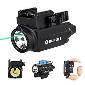 OLIGHT Baldr S 800 Lumens Compact Rail Mount Weaponlight with Green Beam and White LED Combo, Magnetic USB Rechargeable Tactical Flashlight with 1913 or GL Rail, Battery Included (Black)