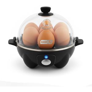DASH Electric Rapid Egg Cooker for Hard Boiled/Poached/Scrambled Eggs or Omelets with Auto Shut-Off Feature, Black, 7 Egg Capacity