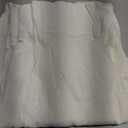 jinchan Pinch Pleated Linen Blend Curtains 45 Inch 2 Panels Light Filtering Modern Farmhouse Back Tab Drapes for Kitchen Bathroom White