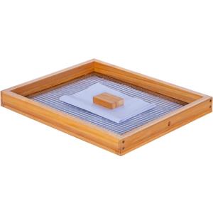 8-Frame Beehive Candy Board Dipped in Beeswax for Langstroth Hives, Assembled Winter & Early Spring Beekeeping Supplies - Holds Pollen Patty, Bee Hive Top Feeder for Overwintering (19.88" x 14" x 2")