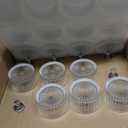 16 Piece Votive Candle Holders with Lids, Tealight Candle Holders in Bulk, Glass Small for Table Centerpiece, Wedding, Home Decor (2.68'' x 1.65'', Clear)