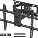 MOUNTUP Full Motion TV Wall Mount for Most 42-82 inch TVs, Wall Mount Bracket with Articulating Swivel and Tilt, TV Mount Max VESA 600x400mm, Holds up to 100lbs Fits 16" Stud (Textured Black)