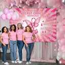 2 x Breast Cancer Awareness Backdrop Pink Power Banner Hope Faith Strength Courage Survivor Signs Women Health Walk Charity Party Supplies 6x3.6ft