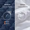 Bedsure Navy Quilts Queen Size - Queen Quilt Bedding Set Bedspread Coverlet, Lightweight Neutral Striped Bedding, 3-Piece Set with 90"x96" Coverlet & 2 Pillow Shams, All-Season Soft Microfiber