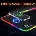 Gimars RGB Gaming Mouse Pad,15W Wireless Charging Mousepad with 10 Light Modes, Large Mousepad with Premium Smooth Surface, Non-Slip Mouse Mat for Gaming, Desk, PC,Office, 31.5x11.8x0.16inch
