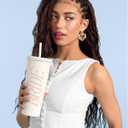 xo, Fetti Bride Tumbler - 24 Oz Stainless Steel Cup | Bachelorette Party, Bridal Shower, Ivory, Bride to Be Gift, Wedding