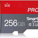 Micro Memory Card 256GB Micro SD Memory Cards 256GB with Adapter Class 10 High Speed Mini SD Card for Smartphones/ Camera/ Tablet Pack of 2