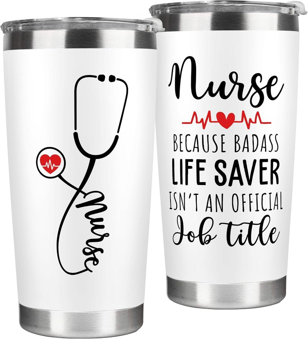 Nurse Gifts for Women - Nurses Week Gifts - Appreciation Gift for Nurses - Nurse Rn Practitioner Ideas for Women - Retirement, Graduation Nursing Student Gift - 20 Oz Stainless Steel Tumbler