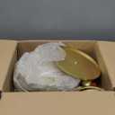 Haploon 6 Pcs Gold Cake Stands Set, Metal Dessert Display Sets, Tiered Cupcake Holder Tower Cakes Display Pedestal, Square Serving Trays Round Tower Tray Platter for Wedding Birthday Party Celebration