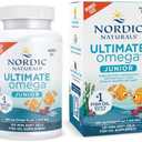 Nordic Naturals Ultimate Omega Jr., Strawberry - 120 Mini Soft Gels - 680 Total Omega-3s with EPA & DHA - Brain Health, Mood, Learning - Non-GMO - 60 Servings Exp 09/2028
