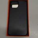 SHIELDON Case for iPhone 15 6.1", Genuine Leather Magnetic Wireless Charging Slim Fit Elegant Non-Slip Shockproof Protective Phone Case Cover with Metal Buttons Compatible with iPhone 15 2023 - Black