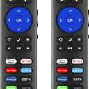 (Pack of 2) Replacement Remote Compatible with Roku TV Remote, for Hisense/Onn/TCL/Element/Sharp/Hitachi/LG/Sanyo/JVC/Magnavox/RCA/Philips/Westinghouse Roku Built-in Smart TV