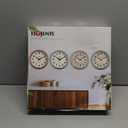 HYJOOY Wall Clock Metal 12.4" Vintage Retro Wall Clocks Countryside Style Silent Non Ticking Easy to Read for Living Room, Kitchen, Bedroom, Office, Bar(12.4" Teal)