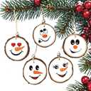 4 x 63pcs Snowman Face Stickers for Crafts Cute Christmas Ornaments Vinyl Snow Man Face Decals Xmas Winter Holiday Stickers for Window Glass Cups Balls Jars Wall Party Supplies Home Decoration(face63)