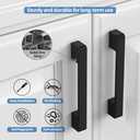 Pack of 10 5"(128mm) Matte Black Cabinet Pulls Kitchen Cabinet Handles Drawer Pulls Cupboard Hardware for Cabinets