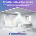 VallisCo Bathroom Exhaust Fan with Light, Bluetooth Speaker, Odor & Humidity Sensors, 230 CFM Quiet Ceiling Fan with 3 Dynamic RGB Lighting, 3CCT - Remote App Control - Compatible with Alexa, Pro