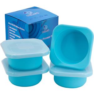 Freezer Soup Tray Silicone Molds - 2 Cup Freezer Cube With Lid,Food Storage Container for Soup Sauce Meal Prep,4 Pack