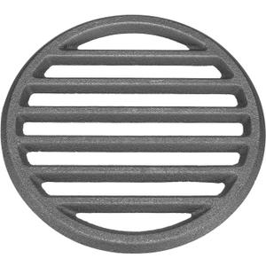 PATIKIL Cast Iron Fire Grate, 6.7" Round BBQ Grill Grate Replacement High Heat Charcoal Plate Fire Bottom Grate Grilling Accessories 6 Slots for Grilling Barbecue