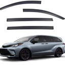 Window Visors Rain Guards Compatible with 2021-2026 Toyota Sienna, Out-Channel Side Window Wind Deflectors Vent Shades Accessories, Dark Smoke 4 Pcs, 2022 2023 2024 2025