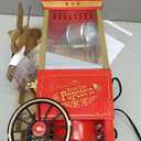Nostalgia Vintage Hot-Air Popcorn Maker Machine - Makes Up to 12 Cups - Oil-Free - Healthier Popcorn - Classic Stand-Up Cart With Wheels - Includes Kernel Measuring Cup - Red
