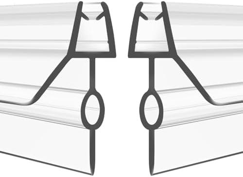 GEZMR 2-Pack Frameless Shower Door Bottom Seal (3/8'' X 39'') Clear Glass Shower Door Seal Strip Shower Door Sweep can Covers up to 20mm Gap - Stop Leaks - Amazon.com