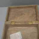 Carved Scallop Mango Wood Box with Lid - Medium Burnt Medium Wood Boxs - Handmade Decorative Boxs with Lid for Use As Memory Boxs, Keepsake Box, Photo Storage Box, and more - 7.5” x 4.5” x 3”