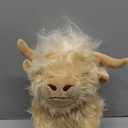 OROZCOR Microwavable Highland Cow Stuffed Animal, Weighted Highland Cow Plush Toys, Cute Weighted Stuffed Animals Gifts for Adult Kids Girls Boys (Microwavable White)