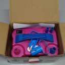 IDAODAN Electric Balloon Pump, Portable Electric Balloon Blower Machine Balloon Air Pump Dual Nozzle Rose Red 110V 600W Balloon Inflator for Party Decorations